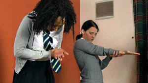 caning black girls - Caned hands. The cane was often used on the hands of girls.