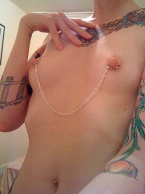 lesbian chain nipples - Piercing and chain âœ¨