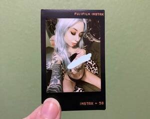 Black Polaroid Porn - Eyeshadow - Polaroid Print Nude Photography Black Contact Sheet Frame 18+ |  Pornhint