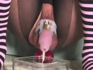 crossdresser anal dildo cum gif - Slutty Sissy Shay Anal Dildo Clit Milking!