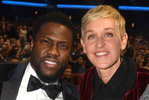 Ellen Porn Captions - Ellen DeGeneres and Kevin Hart Present a Unified Front in Coordinating  Shirts | Vanity Fair