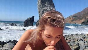 handjob blowjob on the beach - Eva Gives A Handjob And Blowjob On The Beach Porn Gif | Pornhub.com