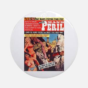 classic christmas porn - Vintage Sex Magazine Ornament (Round)