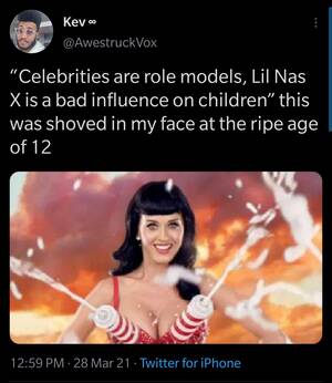 Katy Perry Fucking - Katy Perry's boobs have shot out whip cream AND rainbows. Truly magical. :  r/BlackPeopleTwitter