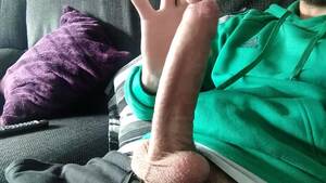 huge veiny cock porn - Huge Veiny Cock is Jerked on the Couch Until He Cums, we watch a movie? -  Free Porn Videos - YouPornGay