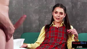 cfnm jerk off for her - Pigtailed CFNM voyeur commands sub to jerk off - XVIDEOS.COM