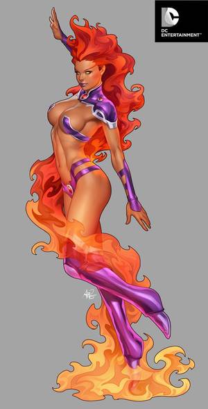 cover girl cartoon porn - Superhero Porn Pics : Photo. Starfire DcCover GirlComic ...