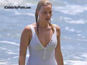 Margot Robbie Xxx - ... Margot Robbie en Bikini muy Sensual en la Playa -xxx-desnuda-escuadron-  ...