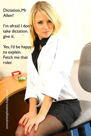 Female Secretary Captions - Female domination secretary