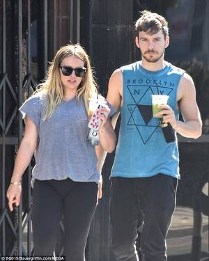 Hillary Duff Porn Captions Porn - Pregnant Hilary Duff enjoys sunshine stroll with boyfriend in LA | Daily  Mail Online