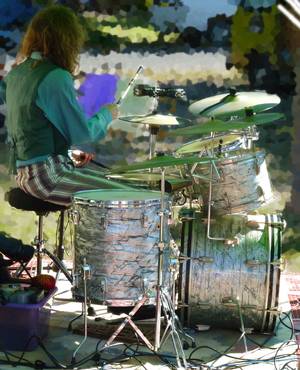 60s Blue Oyster Porn - Mid/late 60s Ludwig blue oyster pearl drum kit with Ludwig traps tree and  cowbell