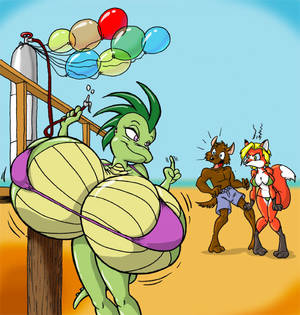 Anthro Beach - e621 anthro beach beach_rivalry big_breasts bikini breasts canine clothed  clothing comic female fox greyofpta group huge_breasts