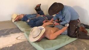 Cowboy Bondage Porn - Cowboys hog tied storage room - ThisVid.com