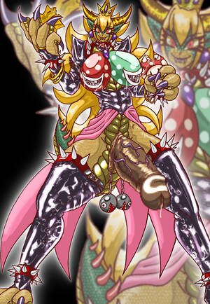 bowser shemale porn - hentai shemale bowser+chain chomp+giga bowser+piranha plant+princess  peach+starman