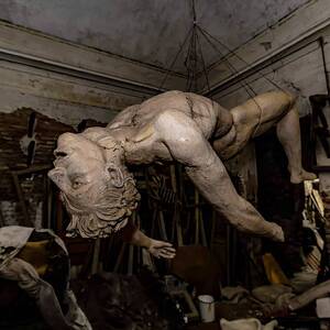 Medieval Dungeon Torture Porn - A statue hanging in the cellar of an abandoned castle : r/interestingasfuck