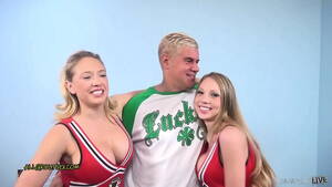 Cheerleader Interracial Threesome Ffm Porn - Busty Cheerleaders Kagney Linn Karter & Shawna Lenee Threesome with Reality  TV Star - XVIDEOS.COM