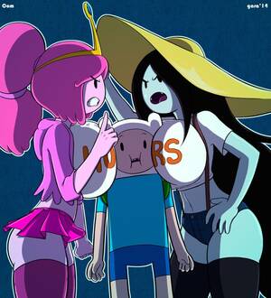 Marceline Porn Fin - Marceline and PB argue over Finn (Garabatoz)[Finn the Human, Marceline,  Princess Bubblegum, Adventure Time] : r/rule34