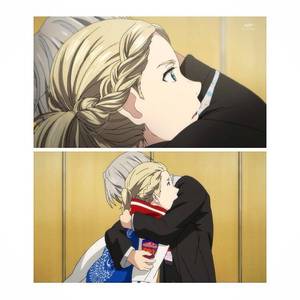 Hugging Daddy Anime Porn - Victor is hugging Yurio for winning the Gold Medal this is so fucking cute  but Yuri and Victor are my thing though