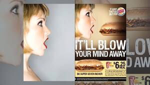 Burger King Sexual Ad - UPDATED: Performance Artist Claims Burger King Stole and \