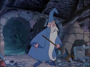 magic sword cartoon network porn - i will always picture dumbledore as merlin from \