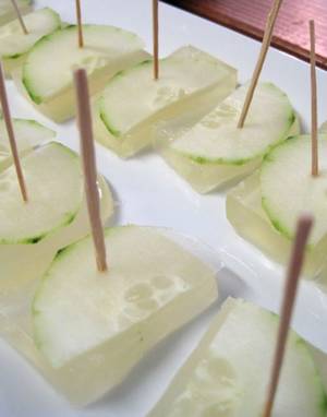 Drunk Jello - cucumber margarita jello shots