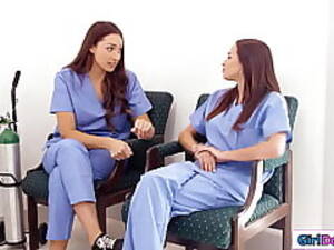 lesbian nurse lick - Lesbian nurses lick n rim big-chested patient on Porn Hub Live