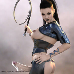 dominant shemale art - 3dpimp: Tranny Dominatrix Nathlie Tranny Dominatrix Nathlie cracks her whip  and lets her big fat dominant tranny cock drip cum. If you like this piece  of shemale art, please check out and