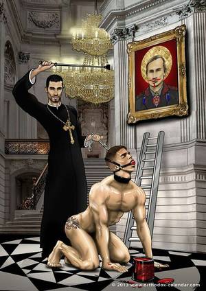 Gay Cartoon Porn Bondage Drawings - LOOK: Provocative Orthodox Calendar Protests Russian Church's Stance On Gay  Marriage