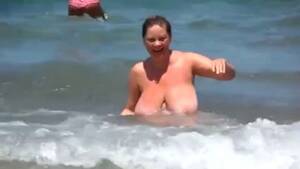 beach big tits videos - Huge Tits Mature at Nude Beach, uploaded by ittasiss
