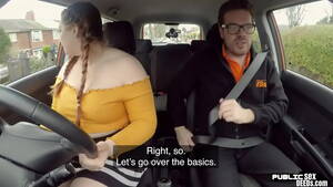 fat driving sex - Fat british brunette pussy drilled by instructor in the car - XNXX.COM