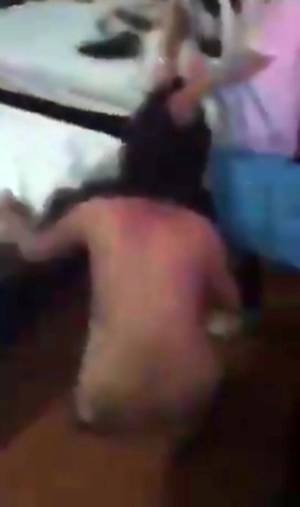 cheating nude - A mistresses is dragged by her hair from a hotel bed after she is caught by