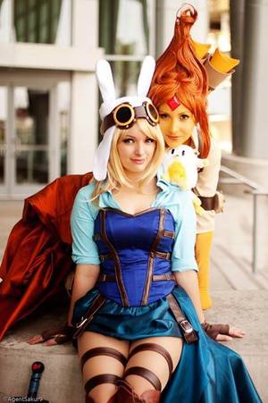 Fiona Cosplay Adventure Time Porn - Steampunk'd Fionna and Flame Princess (Adventure TIme) cosplay. THIS.