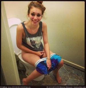 girls peeing on toilet - Young Teen Girls Pissing On Toilets 97 (WC toilet bowl peeing porn) (in