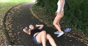 Lesbian Pissing Public - Pissing lesbian: Piss in gf mouth public - ThisVid.com
