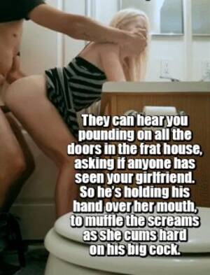 Bathroom Porn Captions - Bathroom Sex Caption GIFs - Porn With Text