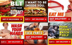 Advertised Porn - These ads were run on porn sites. Except for the monkey one. The ad network  wouldn't allow that one. : r/funny