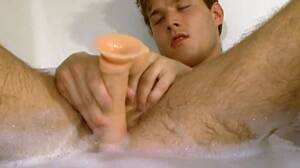 Hardcore Gay Dildo - Playing with my dildo in my bath gay porn video on Hotcast
