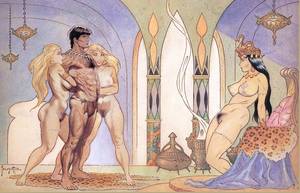 frank frazetta erotica - Acevedo wanted to buy the picture right away. He offered $45000. Frazetta  refused â€” unless he could remove the erect member. Acevedo agreed.