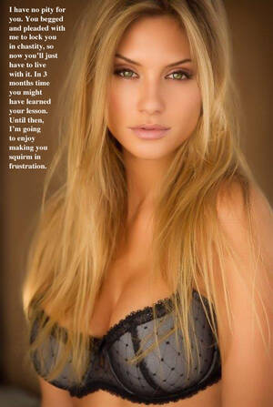 Dirty Blonde Porn Captions - Chastity Captions & Femdom Captions Tumblr Porn