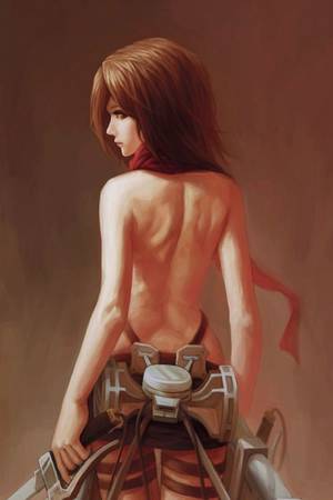 Attack On Titan Sexy Female - Mikasa Ackerman from behind