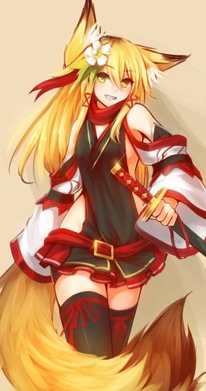 Anime Neko Fox - Devil^Neko~~anime, art, kitsune, bunny, neko, cat