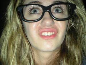 Amateur Mouth Glasses Porn - ... fucked amateur gets cum on her glasses