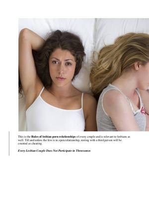 Beauty Lesbian Porn - Cheating Is Infidelity; 6. This is the Rules of lesbian porn relationships  ...