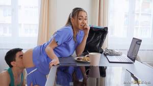 Brazzers Nurse Porn - Free Brazzers: Large Naturals Nurse Gets Kitchen Creeped on PornHD Porn  Video HD