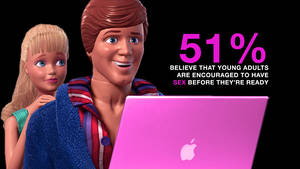 Barbie And Ken Having Sex - ANIMATION:Cut to back of computer, showing barbie and ken watch porn.  Number fling up (like an old cash register). Writing flips down.