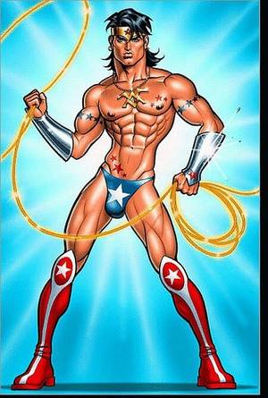 Boy Wonder Gay Porn Cartoons - wonder man by Glen Hanson
