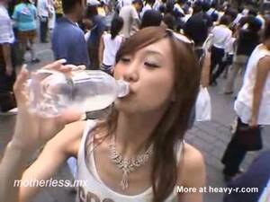 asian chugging cum - Public Cum Drinking From Bottle