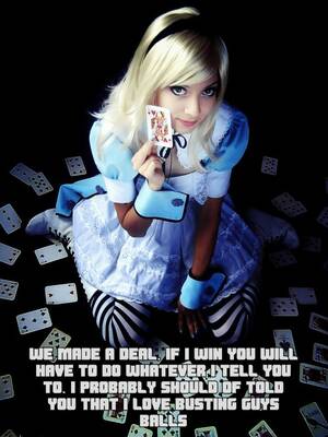 Alice In Wonderland Porn Captions - Alice in Wonderland Ball Busting ~ Cosplay Femdom â€“ Rule 34 Femdom Club