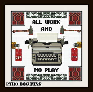 Angel And Stitch Tempest Porn - All Work and No Play Typewriter Cross Stitch by PyroDogPins