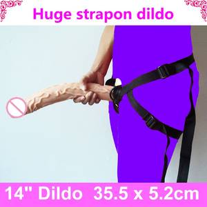 big strap on dick - Find More Dildos Information about 14 inch strap on dildo, super huge dildoâ€¦